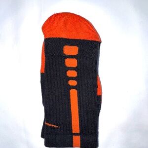 Nike Elite Kids Black and Orange Crew Socks
